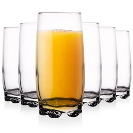 6x Szklanki do Napojów Wody Drinków Zestaw Komplet Szklanek na Napoje 370ml