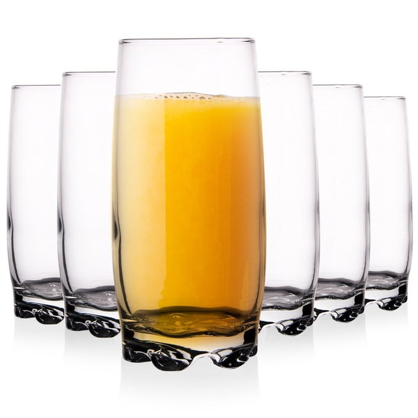 6x Szklanki do Napojów Wody Drinków Zestaw Komplet Szklanek na Napoje 370ml
