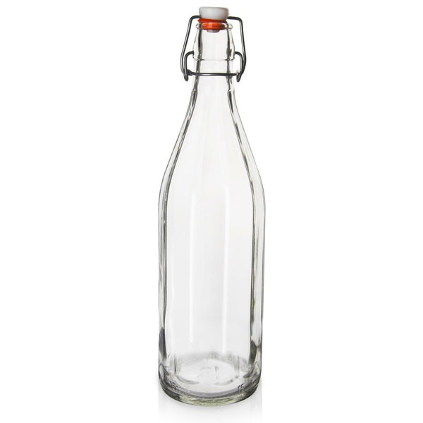 Butelka Szklana z Korkiem Klipsem na Wino Nalewkę Likier Syrop Sok 750 ml