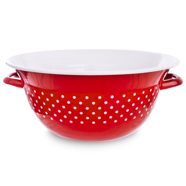 Miska Emaliowana Kuchenna do Mieszania Wyrabiania Ciasta Sałatek 26 cm 2,5L