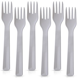 6x Widelce Plastikowe Obiadowe Stołowe Wielorazowe Turystyczne Piknikowe