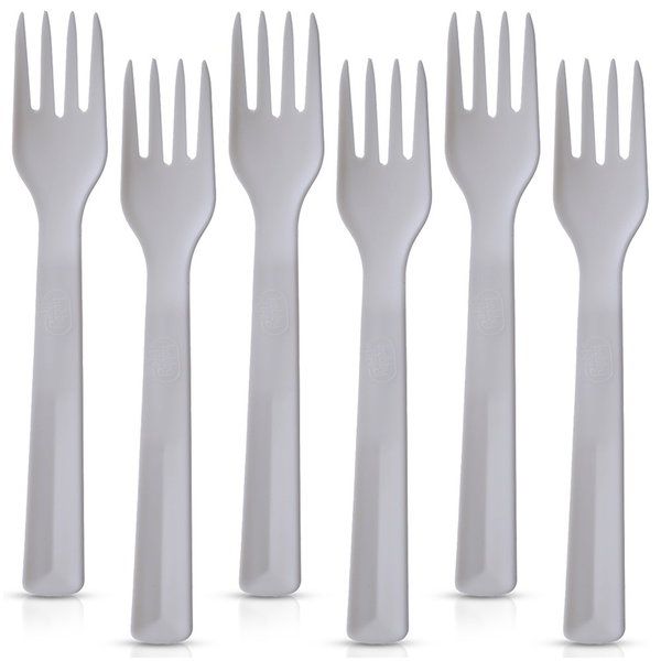 6x Widelce Plastikowe Obiadowe Stołowe Wielorazowe Turystyczne Piknikowe