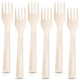 6x Widelce Plastikowe Obiadowe Stołowe Wielorazowe Turystyczne Piknikowe