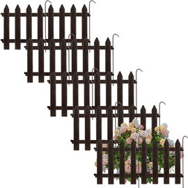 10x Płotek Ogrodowy Plastikowy Brązowy Border Palisada Obrzeże Trawnik 3m