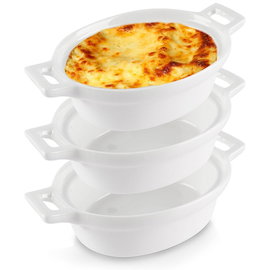 3x Naczynie Zapiekania Żaroodporne Miska Miseczka Kokilka Porcelanowa 120ml