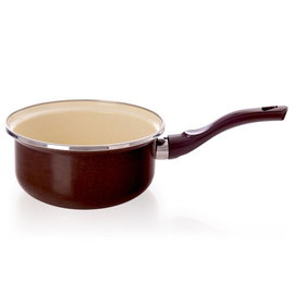 Rondelek Emaliowany Rondel Garnek  z Długim Uchwytem Tradycyjny 16 cm 1L