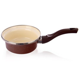 Rondelek Emaliowany Rondel Garnek z Długim Uchwytem Tradycyjny 12 cm 350 ml