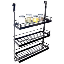 Półka Kuchenna Zawieszana na Reling Kuchenny Metalowa Piętrowa na Przyprawy
