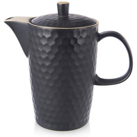 Dzbanek Ceramiczny Czarny do Zaparzania Podawania Kawy Herbaty Ziół Naparów