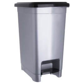 Kosz na Śmieci Odpady Plastikowy z Pedałem Pokrywą Wąski Pojemny 15L
