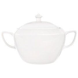 Waza Porcelanowa Stołowa Srebrna na Zupę Gulasz Potrawy Pokrywka Duża 3,5L