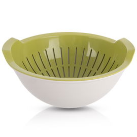 Cedzak Kuchenny Durszlak Plastikowy Sitko do Odcedzania Warzyw Owoców Miska