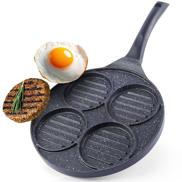 Patelnia Granitowa Grillowa do Smażenia Grillowania Burgerów Mięsa Jajek