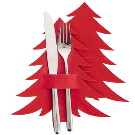 2x Pokrowiec Świąteczny Etui Mata Podkładka na Sztućce Stół Choinka
