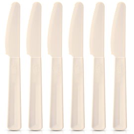 6x Noże Plastikowe Obiadowe Stołowe Wielorazowe Turystyczne Piknikowe