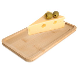 Talerz Bambusowy Taca na Przekąski Przystawki do Serwowania 20x11 cm