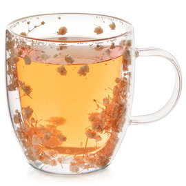 Kubek Termiczny Szklanka z Podwójną Ścianką do Napojów Kawy Herbaty 360 ml