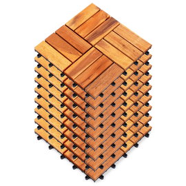 9x Panele Tarasowe Balkonowe Płytki Drewniane Podest Podłoga 30x30 cm