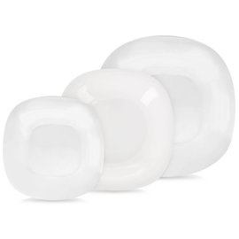 Zestaw Obiadowy Komplet Serwis Talerz Obiadowy Płytki Głęboki Deserowy 18el