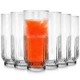6x Szklanki Zdobione Dekoracyjne do Napojów Drinków Zestaw Szklanek 380 ml