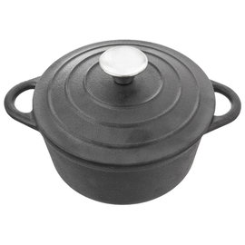 Garnek Żeliwny z Pokrywką do Gotowania Duszenia Pieczenia Brytfanka 23cm 4L