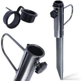 Stojak do Parasola Ogrodowego Plażowego Wbijany Metalowy Plażowy Ogrodowy