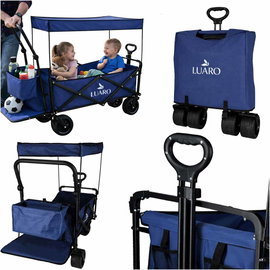 Wózek Transportowy Turystyczny Ogrodowy Plażowy na Zakupy Składany 120 kg