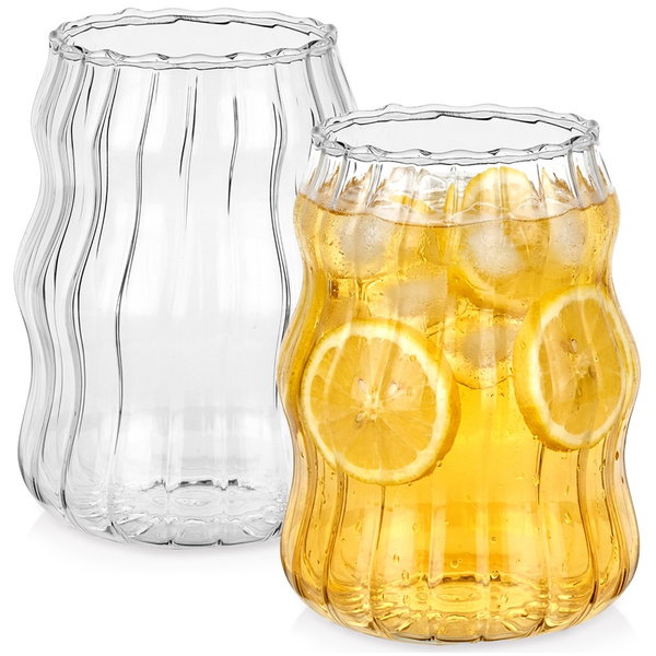 2x Szklanki do Napojów Wody Soku Duże Zestaw Komplet Szklanek 580 ml