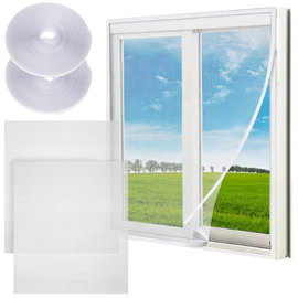 2x Siatka Moskitiera Okienna na Okno Przeciw Owadom Komarom Biała 150x130