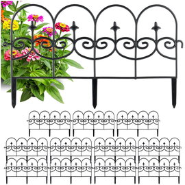 12x Płotek Ogrodowy Czarny Border Palisada Obrzeże Trawnika Grządki 714 cm