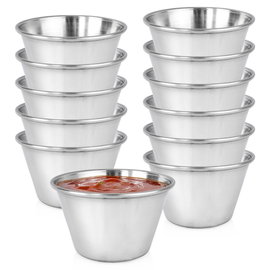 12x Miseczka Stalowa na Sos Dip Sosjerka Miska Dipówka Pojemnik 6 cm 60 ml