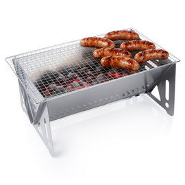 Grill Węglowy Składany Przenośny Ogrodowy Turystyczny Piknikowy Mały 40 cm