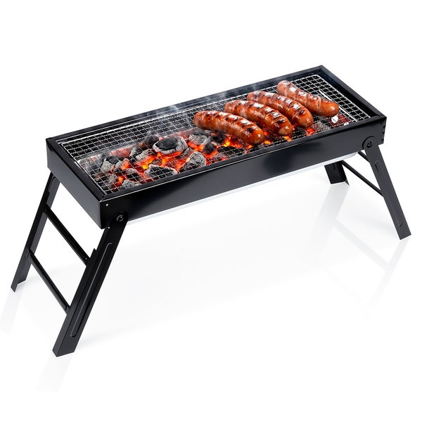 Grill Węglowy Składany Przenośny Ogrodowy Turystyczny Piknikowy Mały 77 cm