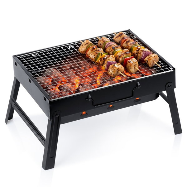 Grill Węglowy Składany Przenośny Ogrodowy Turystyczny Piknikowy Mały 40 cm