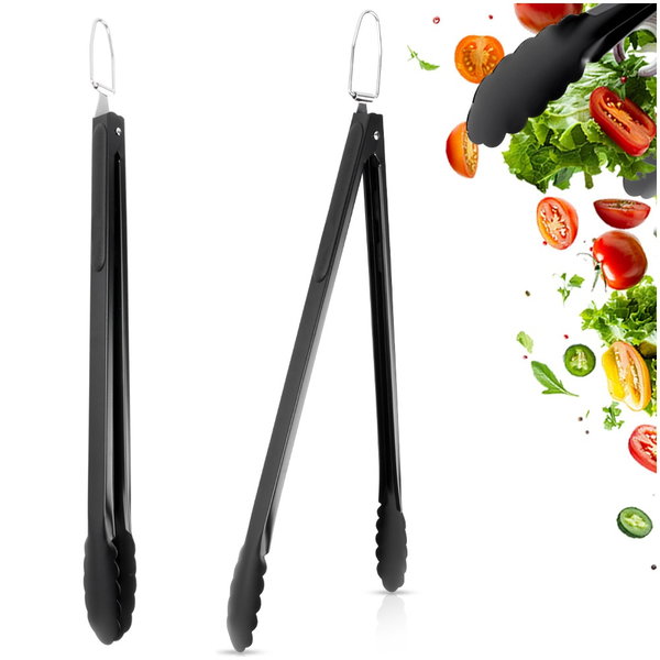Szczypce do Grilla Grillowe Kuchenne Stalowe do Mięsa Warzyw Długie 43 cm