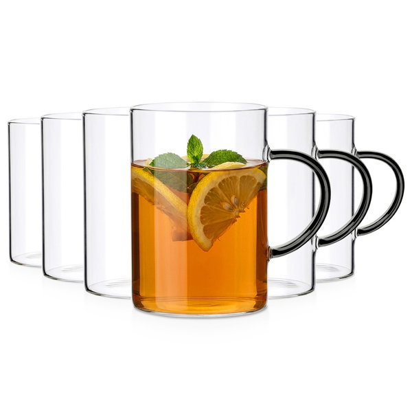 6x Szklanki Proste do Kawy Herbaty Napojów Zestaw Komplet Szklanek 290ml