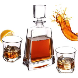 Zestaw do Whisky Drinków Prezentowy Karafka Szklana Szklanki na Prezent 3el