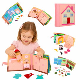 Książeczka Sensoryczna Edukacyjna Filcowa 3D Montessori dla Dzieci Zabawka