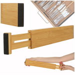 Organizer Do Szuflady Szafek Regulowany Separator Bambusowy Przegródka 56cm