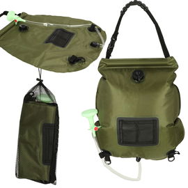 Prysznic Turystyczny Kempingowy Solarny Przenośny Polowy z Termometrem 20L