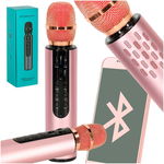 Mikrofon Bezprzewodowy do Karaoke dla Dzieci Zestaw Bluetooth Głośnik USB