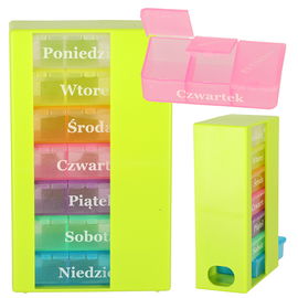 Pojemnik na Leki Tabletki Tygodniowy Organizer Kasetka Pudełko na Lekarstwa