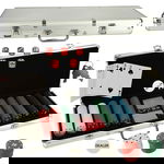 Zestaw do Pokera Texas Gry 500 Żetonów Poker Walizka Żetony Karty Kostki XL