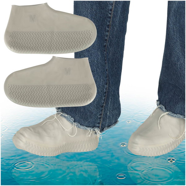 Ochraniacze na Buty Wodoodporne Kalosze Przeciwdeszczowe Szare Roz. M 35-38