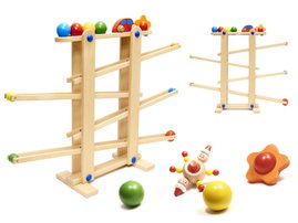 Kulodrom Tor Kulkowy Drewniany Montessori Labirynt Kule Zjeżdżalnia XXL
