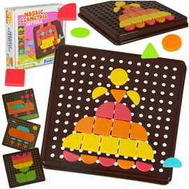 Układanka Edukacyjna Logiczna Kreatywna Puzzle Mozaika Planszowa Montessori