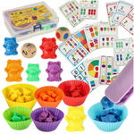 Misie Edukacyjne Nauka Liczenia Kolorów Montessori Figurki Zestaw 44 el.