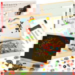 Tablica Magnetyczna Kredowa Wielofunkcyjna Dwustronna Duża Puzzle Magnesy