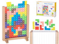 Gra Logiczna Tetris Tetra Układanka Edukacyjna Drewniana Puzzle Klocki