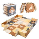 Duża Mata Edukacyjna Piankowa Puzzle Piankowe XXL Kojec Składany 143x143 cm